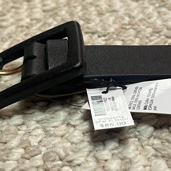 NEW White House Black Market - Black Chain Leather Belt - Sz M - NWT main image 9